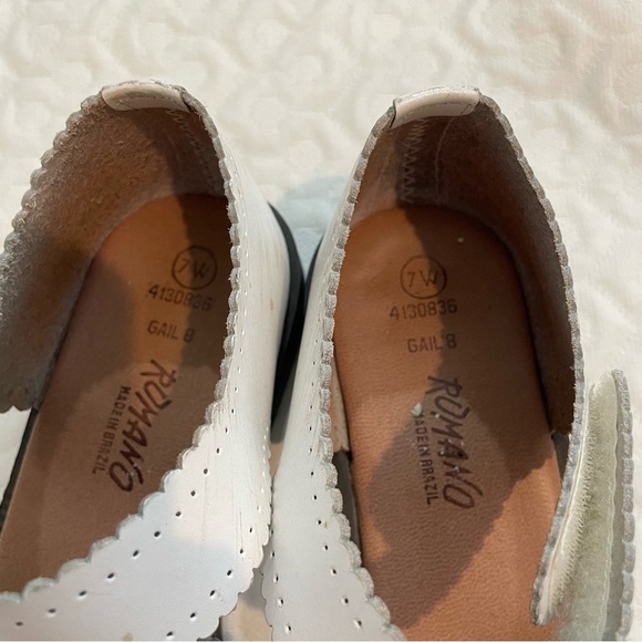 Vintage Romano White Leather Open Toe Sandals Women’s Size 7.5 Fair Condition - Picture 5 of 13